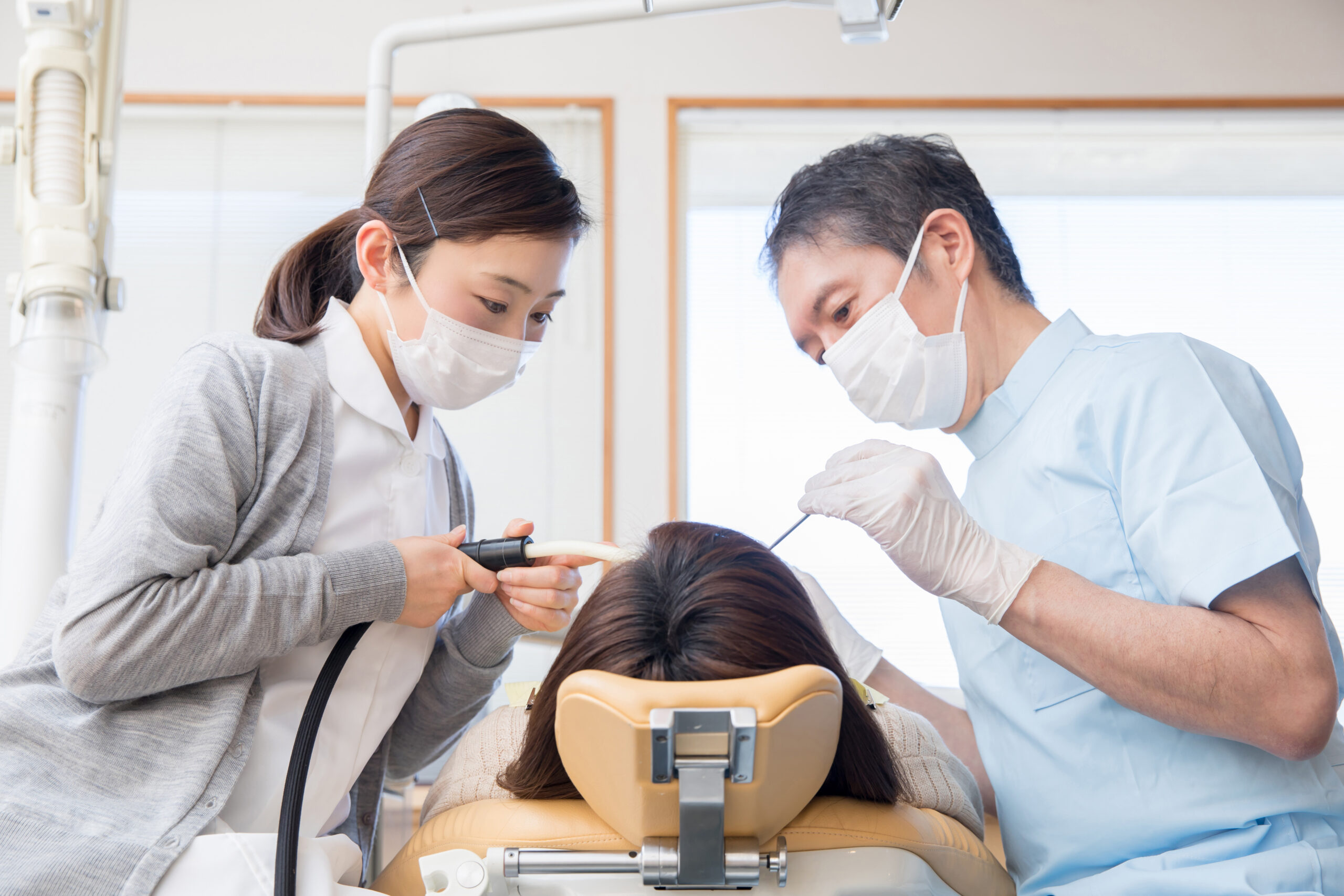 dentist and dental hygienist